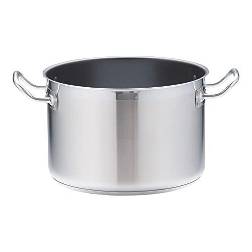 遠藤商事 業務用 TKG PRO 半寸胴鍋(蓋なし) )26cm エクスカリバー 電磁調理器対応 ステンレススチール AHV6526 | 