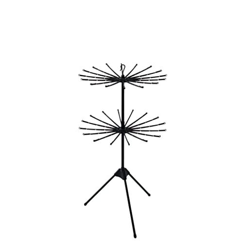 天馬(Tenma) どんなインテリアにもなじみやすいシックなデザインの物干し 洗濯 室内 部屋干し ブラック物干し パラソルスタンド2段 幅77 | 