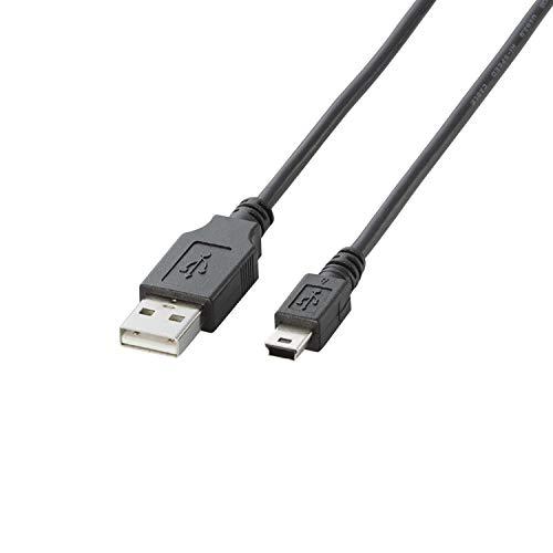 エレコム USBケーブル 【miniB】 USB2.0 (USB A オス to miniB オス) ノーマル 5m ブラック U2C-M50B | 