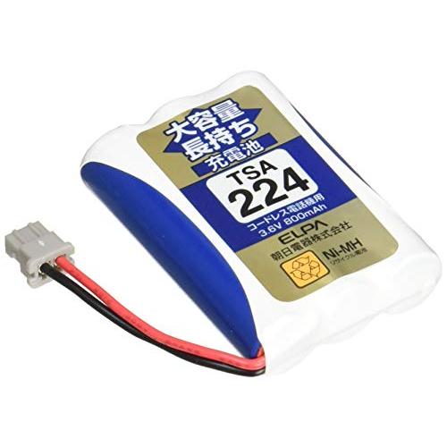 エルパ (ELPA) 大容量長持ち充電池 ユニデン同等品 3.6V 800mAh ニッケル水素充電池 TSA-224 | 