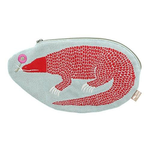 楠橋紋織 morita MiW ポーチ コモドドラゴン ブルー A-65935-90-B 22×13cm | 