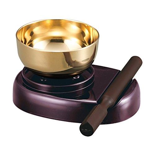 サンメニー 仏具 りん おりん りんセット 真鍮 2.5寸 3点セット りん棒、台付き 日本製 サンメニ― | 