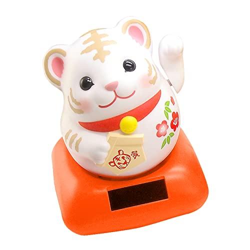 寅年限定 2022年の干支「ソーラー幸せ招き寅（とら）」白 | 