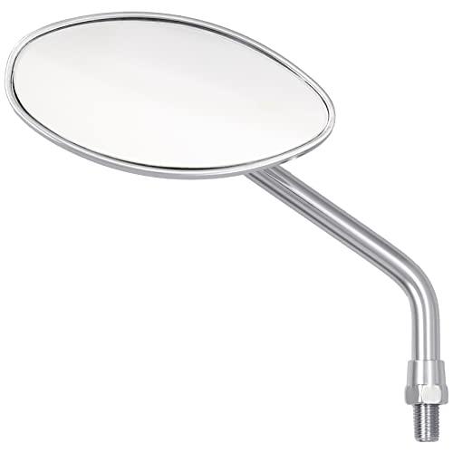 キジマ (kijima) バイク バイクパーツ ミニスレンダーミラー メッキ 左側 正ネジ10mm ミラーサイズ50X105mm 203-8004 | 