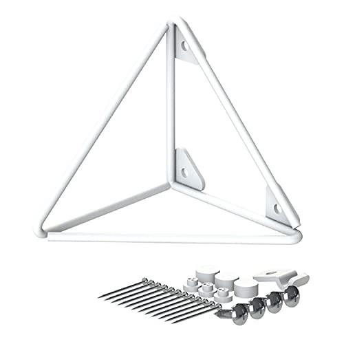 平安伸銅工業 LABRICO ウォールシェルフ トライアングルフレーム S 棚受 石膏ボードピンまたはネジで取付 ホワイト WPW-64 | 
