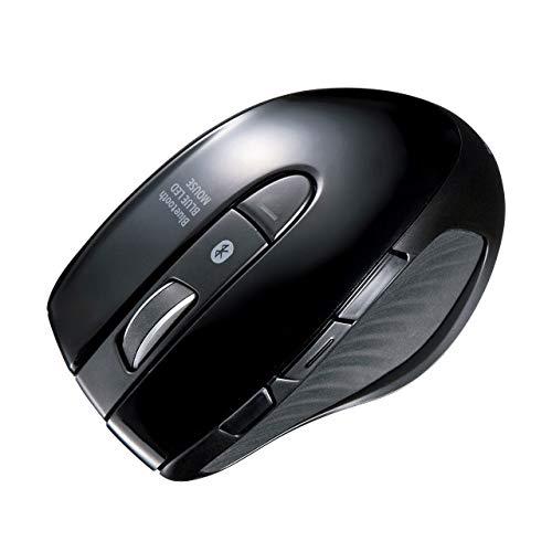 サンワサプライ Bluetooth3.0マルチペアリングマウス(3台までペアリング可能) ブルーLED 6ボタン 中型 MA-BTBL121BK | 