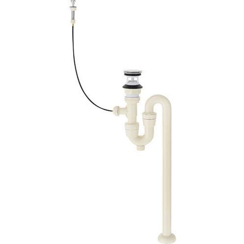 SANEI 洗面排水栓付Sトラップ ポップアップ用 オーバーフロー パイプ径38mm H7722-38 | 