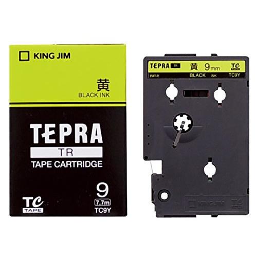 キングジム テープカートリッジ テプラTR 9mm TC9Y 黄 | 
