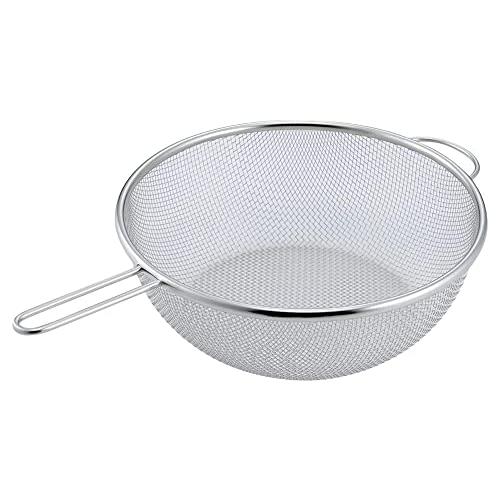 下村企販 ざる フライパンにセットできるザル ゆでザル 深型24cm 【日本製】 食洗機対応 野菜・麺類を一度に湯切り 水切り 持ち手付き ゆで | 