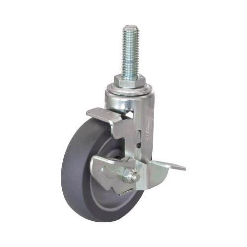 TRUSCO(トラスコ) 省音キャスター(ねじ式) 自在ストッパー付 Φ100 エラストマー車 TYSFHT-100SELDS | 