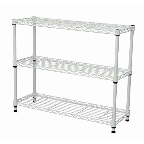 エイ・アイ・エス (AIS) メタルラック本体 ホワイト 75x25x61.8cm 19φスチールラックセット NS-7525WH | 