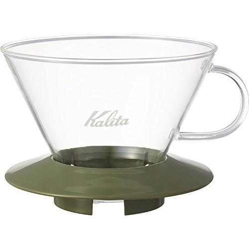 カリタ Kalita コーヒー ウェーブシリーズ ガラスドリッパー WDG-185 2~4人用 アーミーグリーン #05110 | 