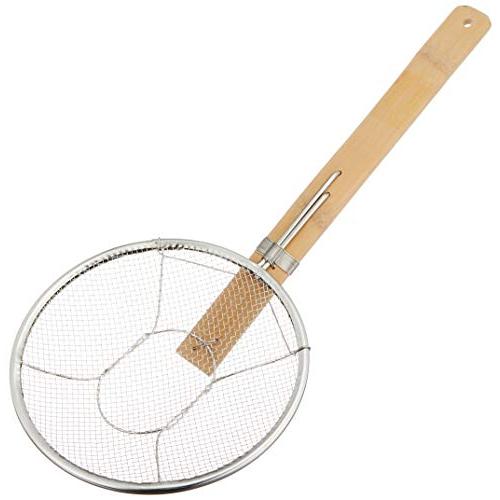 遠藤商事 業務用 竹柄そば揚 21cm 横柄 18-8ステンレス ASB6821 | 