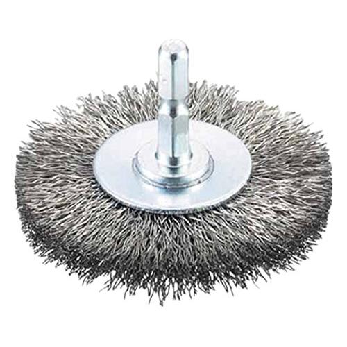 TRUSCO(トラスコ) 軸付ホイールブラシ φ65X軸6.35 ステンレス線0.3 TB-6233-60 | 