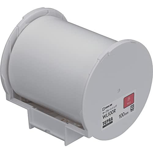 キングジム テープカートリッジ テプラGrand WL100R 100mm 赤 | 