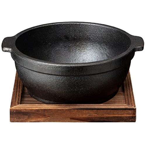 イシガキ ビビンバ鍋 15cm 約幅17.5×奥行15.5×高さ7.5cm 容量約800ml 鉄鋳物 IH 直火 対応可能 敷板付 4341 ブ | 