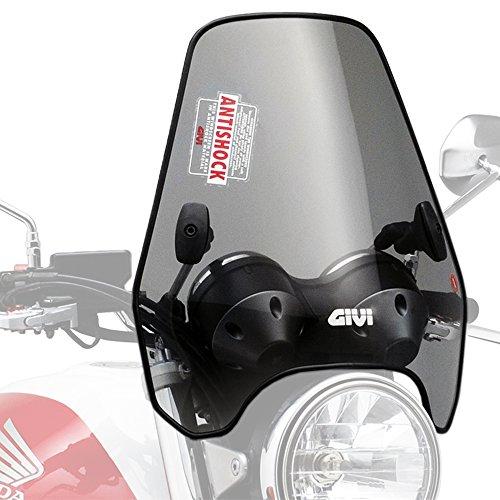 GIVI(ジビ) バイク用 スクリーン 汎用(バーハンドルクランプ) セミスモーク A604 中型ウインドスクリーン 93971 | 