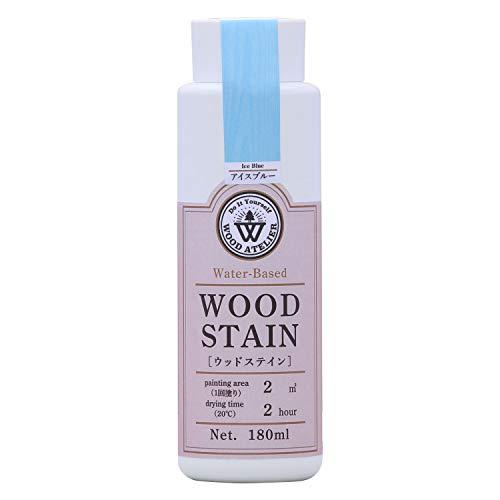 和信ペイント 水性着色剤 ウッドアトリエ ウッドステイン 180ml 800655 木目を生かした着色 WS-05 アイスブルー | 