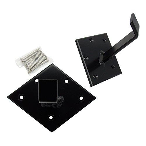 福井金属工芸 吊金具の補強として 鉄 重量用額受 90mm 黒塗装仕上 2327 | 