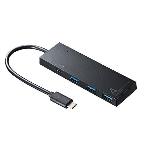 サンワサプライ USB Type-C ハブ(USB3.1 Gen1 Aコネクタ メス×3/USB Type-Cコネクタ メス×1ポート) バスパ | 