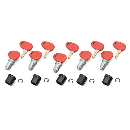 GIVI(ジビ) キーシリンダー スペアキー付き 標準セイムナンバーキー(内溝/赤) 鍵1本で5つを一括管理 Z185 5本セット 31268 | 