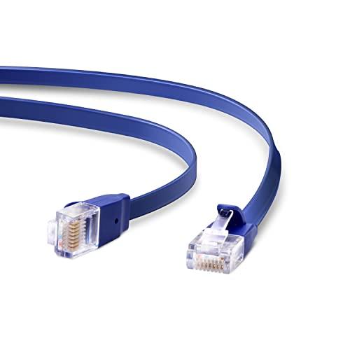ELECOM LANケーブル CAT6A フラット 15m ブルーメタリック LD-GFA/BM15 | 