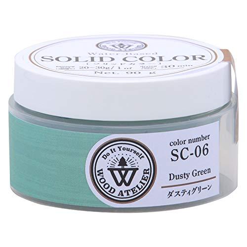 和信ペイント 水性ペースト状ニス ウッドアトリエ ソリッドカラー 90g ワックス感覚で使える 800826 屋内木部用 SC-06 ダスティグ | 