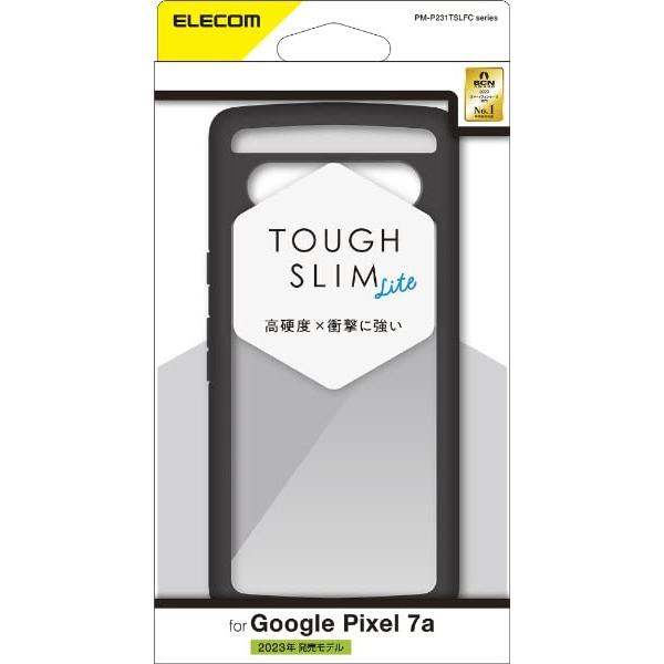 エレコム Google Pixel 7a ケース 透明 耐衝撃 薄型 軽量 TOUGH SLIM LITE フレームカラー 背面クリア ストラッ | 
