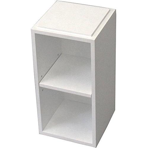 オスマック 棚 トイレ 収納 約幅15×奥行15×高さ30.5cm スタッキング 羽目板風 可動棚 完成品 ホワイト KDM-1 | 