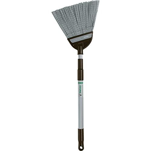 アズマ 外ほうき 3段伸縮化繊ホーキAL 穂幅:約27cm 全長:約73~130cm 使いやすい長さに調節できる。軽くてサビにくいアルミ柄の伸縮 | 