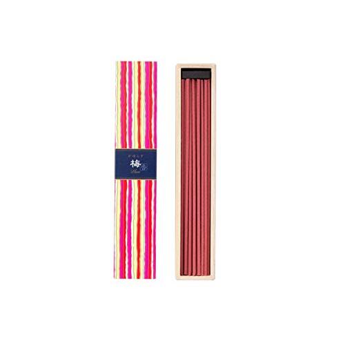 日本香堂(Nippon Kodo) かゆらぎ 梅 スティック ４０本入 香立付 ホワイト 40個 (x 1) | 