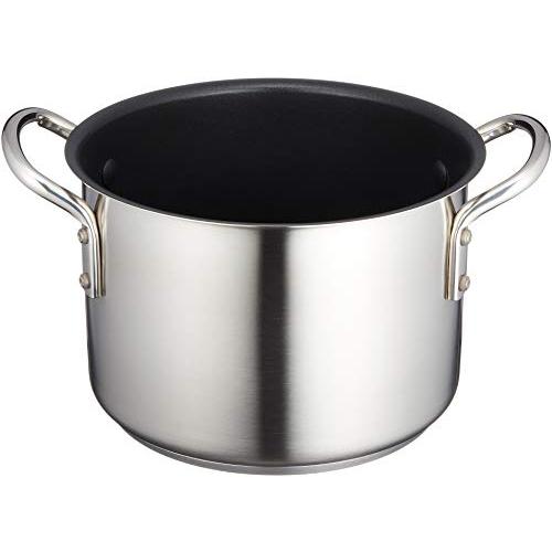 遠藤商事 業務用 ムラノ インダクション テフロンセレクト 半寸胴鍋 20cm (蓋無) IH対応 18-8ステンレス/内面テフロン加工 AHV | 