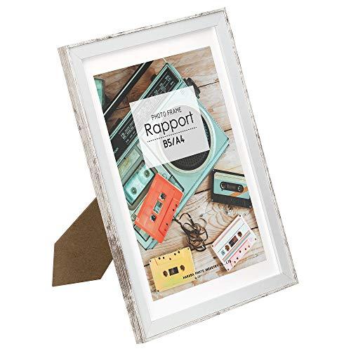 ハクバ HAKUBA 木製 額縁 フォトフレーム ラポール A4・B5サイズ ウッディホワイト FWRP-WWA4 スタンド付 木目調 吊り紐付 | 