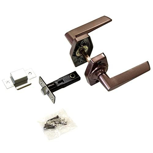 和気産業(Waki Sangyo) 空錠レバーハンドル 塗装ブラウン BS60 GIKEN 室内用 レバー錠 ドアノブ 取り替え HL-1C W | 