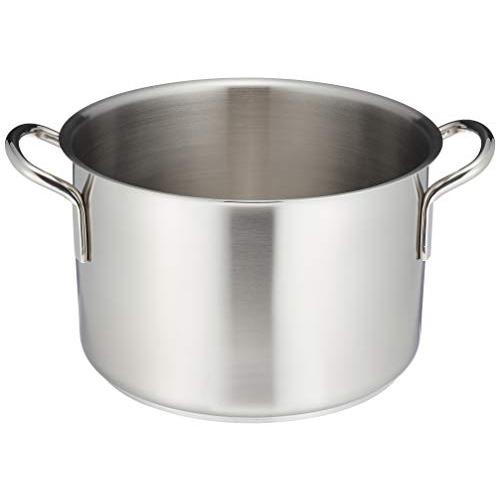 遠藤商事 業務用 ムラノ インダクション 半寸胴鍋 24cm (蓋無) IH対応 18-8ステンレス AHVA303 | 