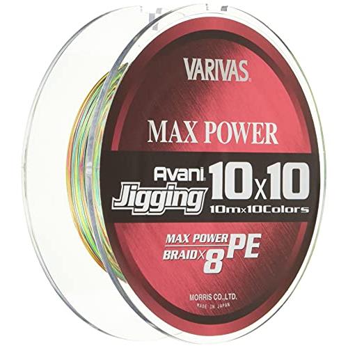 VARIVAS(バリバス) PEライン アバニ ジギング10×10 マックスパワーPE X8 300m 1.2号 24.1lb 8本 10色 | 