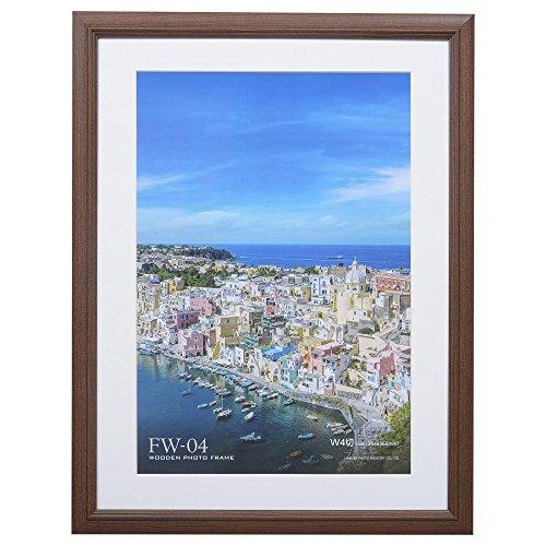 ハクバ HAKUBA 木製額縁 FW-04 ワイド4切 ブラウン FW-4-BRW4 | 