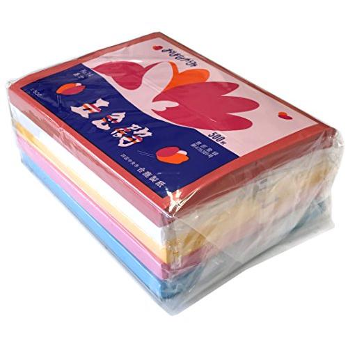 クリエイト おはながみ 京花紙 5色各500枚入りセット（赤、紅桃、黄、水色、白） | 