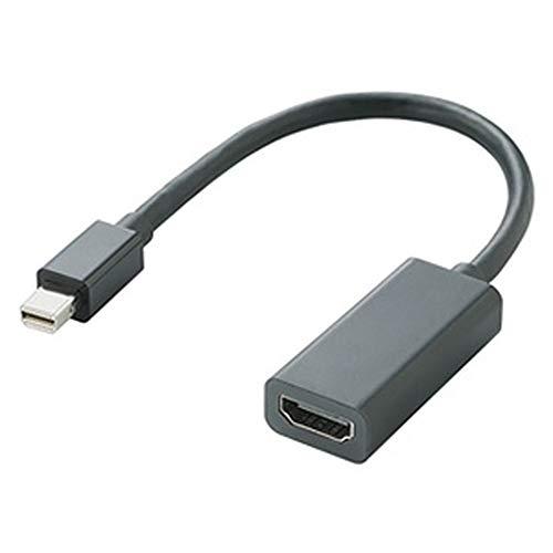 エレコム Mini DisplayPort (オス) - HDMI (タイプAメス) 変換アダプタ 15cm ブラック AD-MDPHDMIBK | 