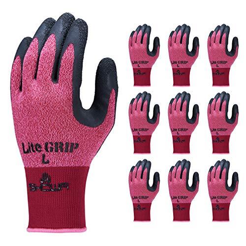 ショーワグローブ 【軽作業用手袋】No.341 ライトグリップ レッド Sサイズ 10双 | 