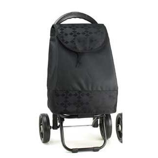 ショッピングカート　ナイロン他　4段調節トロリーバー　保冷・保温　ヴァレンチノヴィスカーニ（VALENTINO VISCANI)(黒/黒) | 