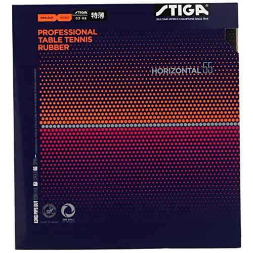 STIGA(スティガ) 卓球 ラバー 粒高ラバー ホリゾンタル 55 ブラック 特薄 1711550106 | 