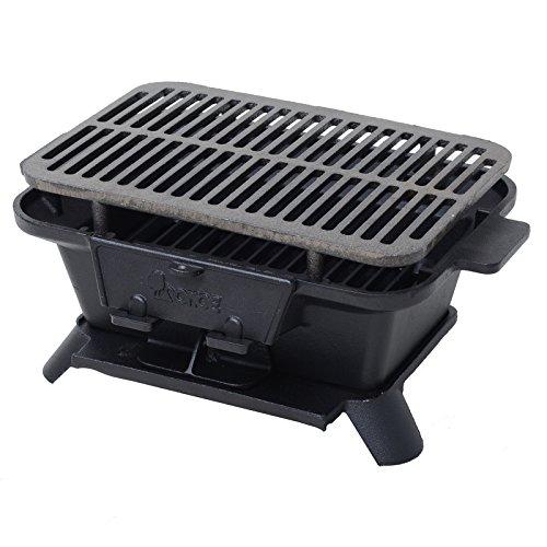 尾上製作所(ONOE) 鉄鋳物こんろ角型 CI-1607 [キャンプ用品 バーベキュー コンロ グリル BBQ 七輪 テーブル上 ソロ] | 