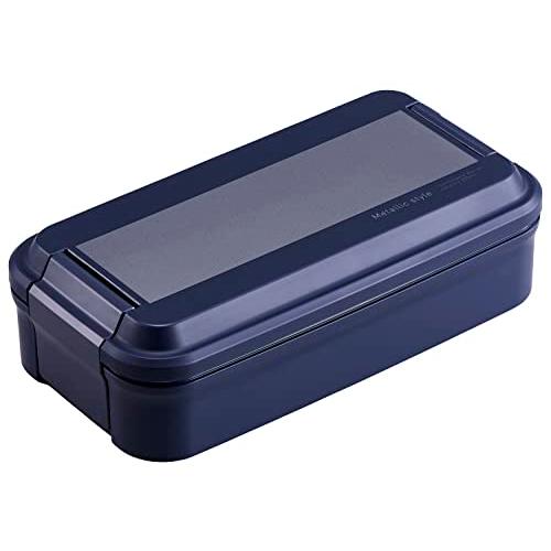 OSK 弁当箱 メタリックスタイル ランチボックス (仕切付) ネイビー 日本製 BL-37D | 