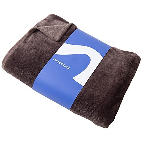mofua ( モフア ) 掛け布団カバー 布団を包める ぬくぬく 毛布 ダブル ブラウン 40250306 | 