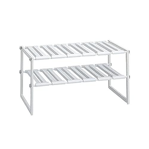 ベルカ(Belca) Belca キッチン収納 シンク下フリーラック ワイド 伸縮タイプ 幅50~75×奥行39.4×高さ40cm ホワイト K | 