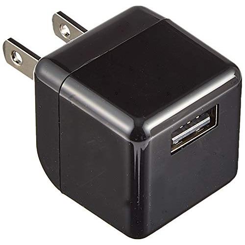 エレコム USB コンセント 充電器 9W USB-A×1 オーディオ機器用 キューブ型 ブラック AVA-ACUBN003BK | 