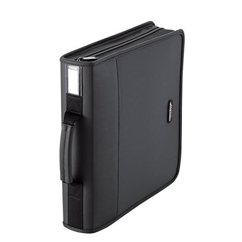 エレコム DVD CDケース ウォレット ファスナー付 160枚収納 CCD-SS160BK | 