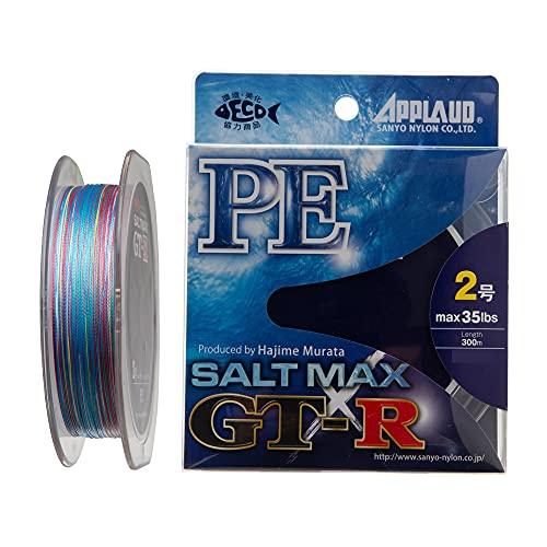 サンヨーナイロン PEライン アプロード ソルトマックス GT-R PE 300m 6号 90lb 8本 10ｍ×5色分け | 