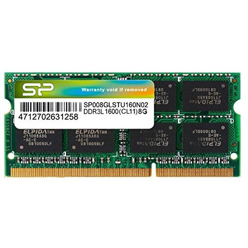 シリコンパワー ノートPC用メモリ 1.35V (低電圧) DDR3L 1600 PC3L-12800 8GB×1枚 204Pin Mac 対応 | 